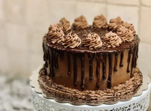Illustrative food photograph for Simple chocolate celebration cake