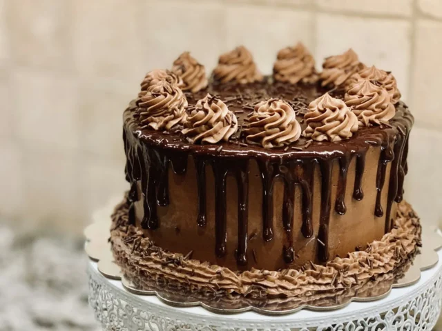 Illustrative food photograph for Simple chocolate celebration cake